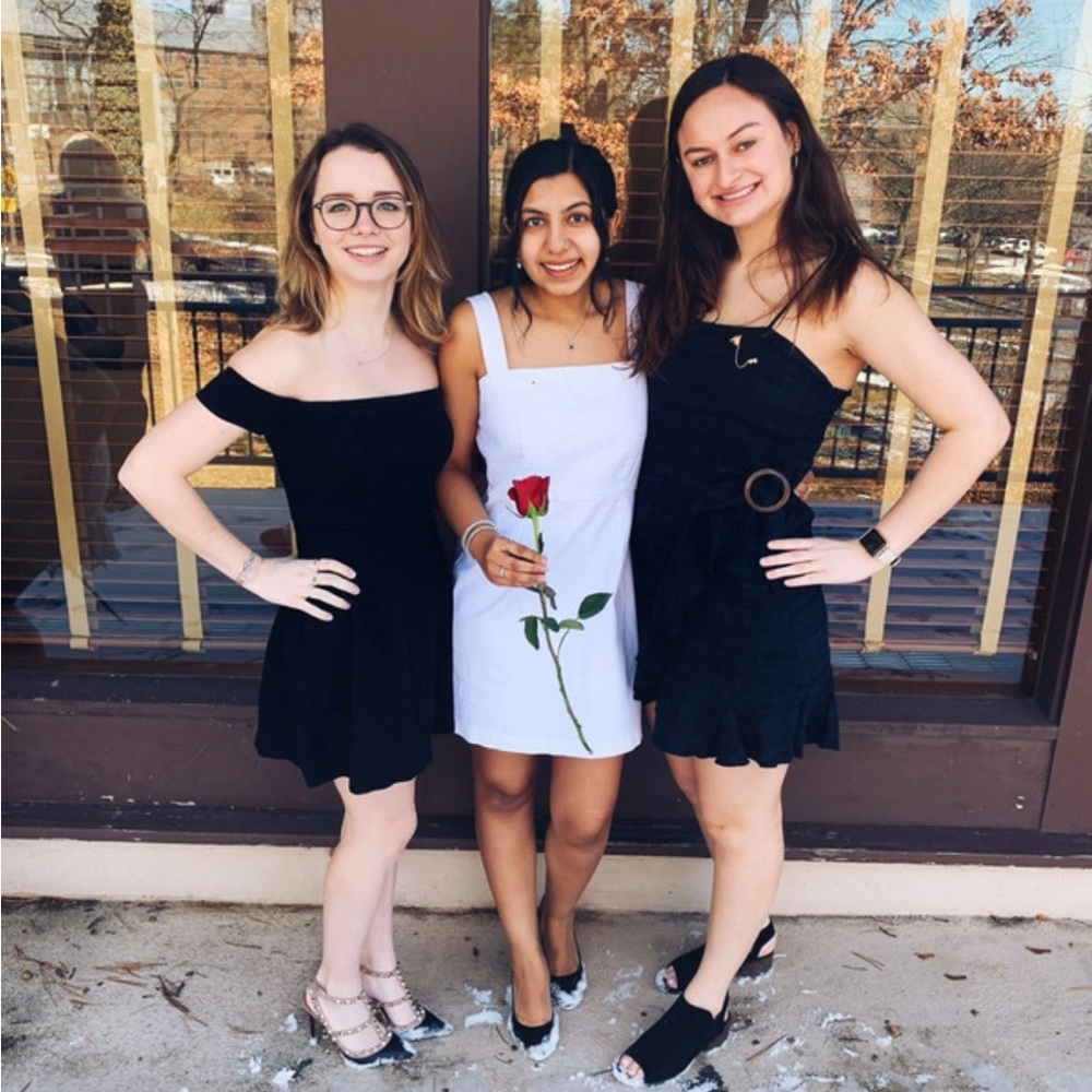 Free People Off the Shoulder Little Black Dress